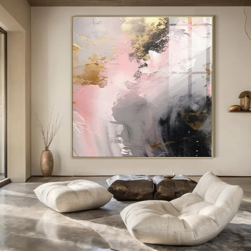 Minimalist Zen Hand-Painted Abstract Art for Serene Bedrooms