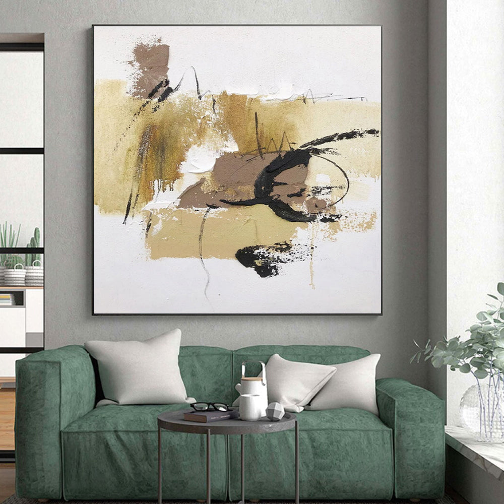 Huge Modern Abstract Painting for Home Gym Motivational Decor