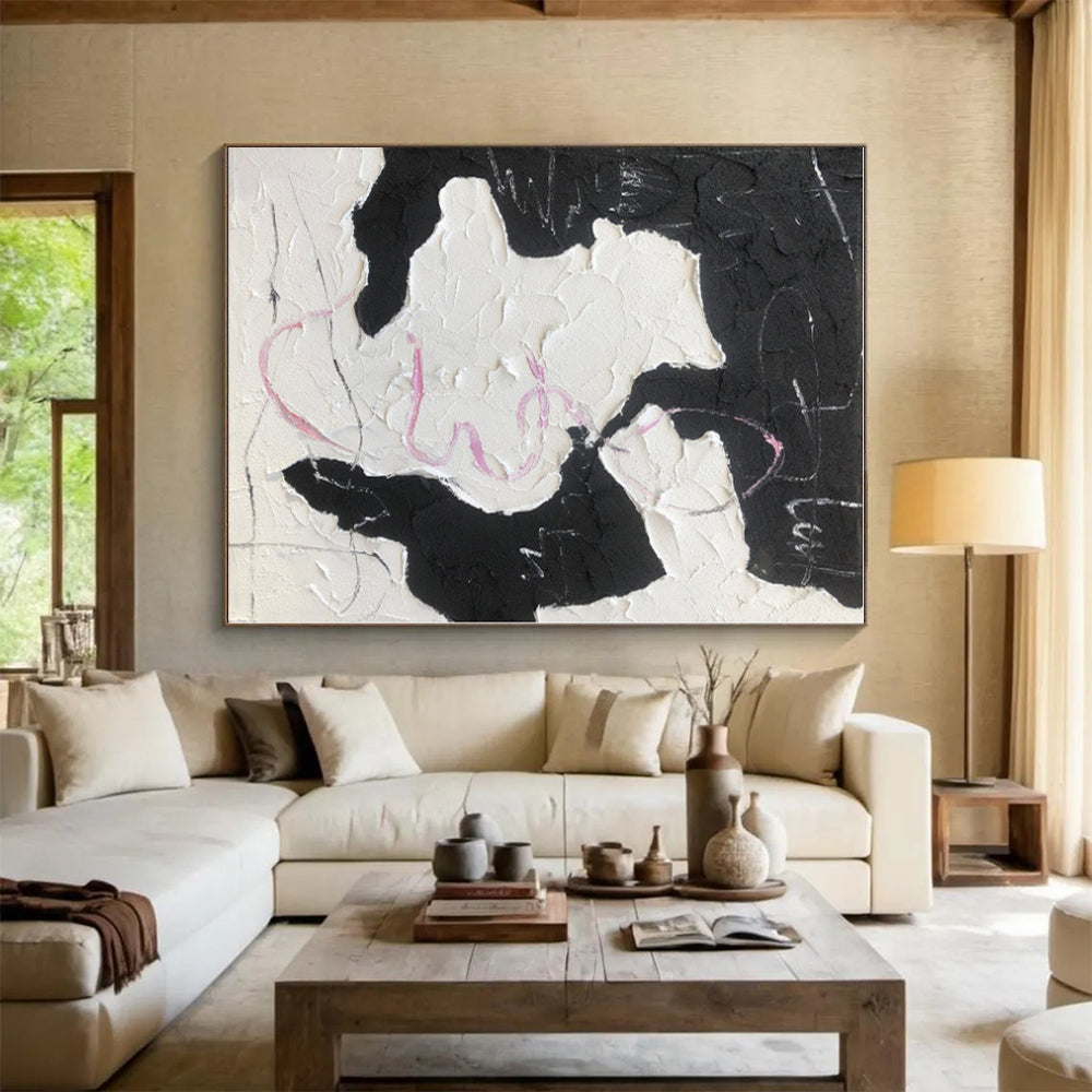 Staggering Made-to-Order Abstract Painting for Home Wine Cellar Barrel Racking Wall
