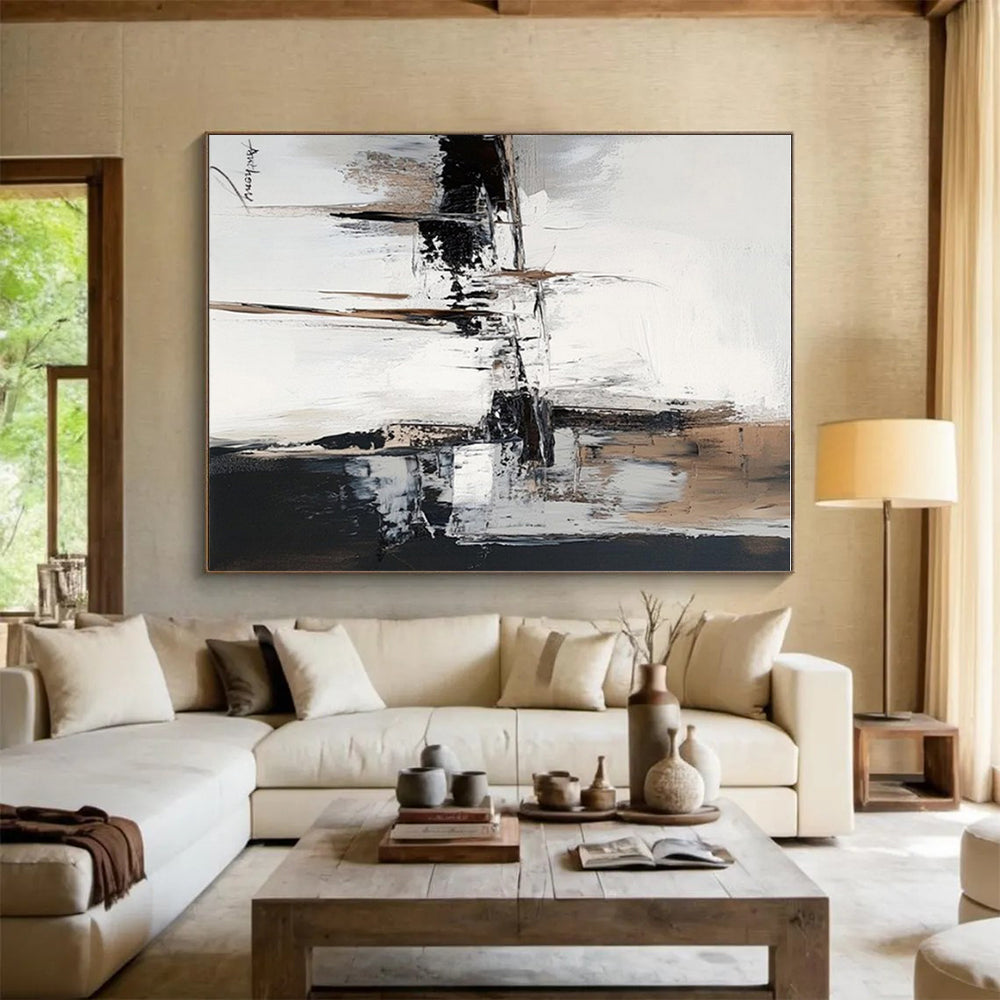 Colossal Contemporary Abstract Wall Art for Family Room Entertainment Zone