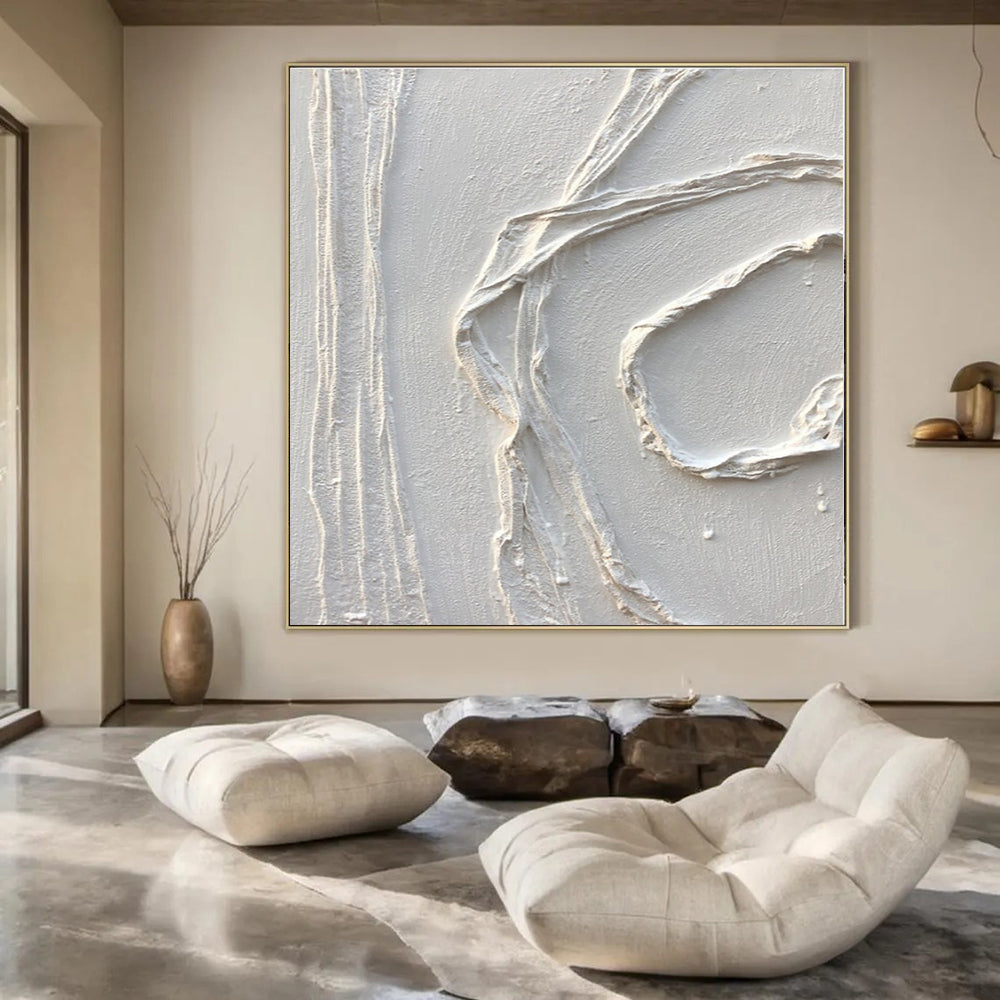Large-Scale Hand-Painted Abstract Canvas for Living Room and Bar