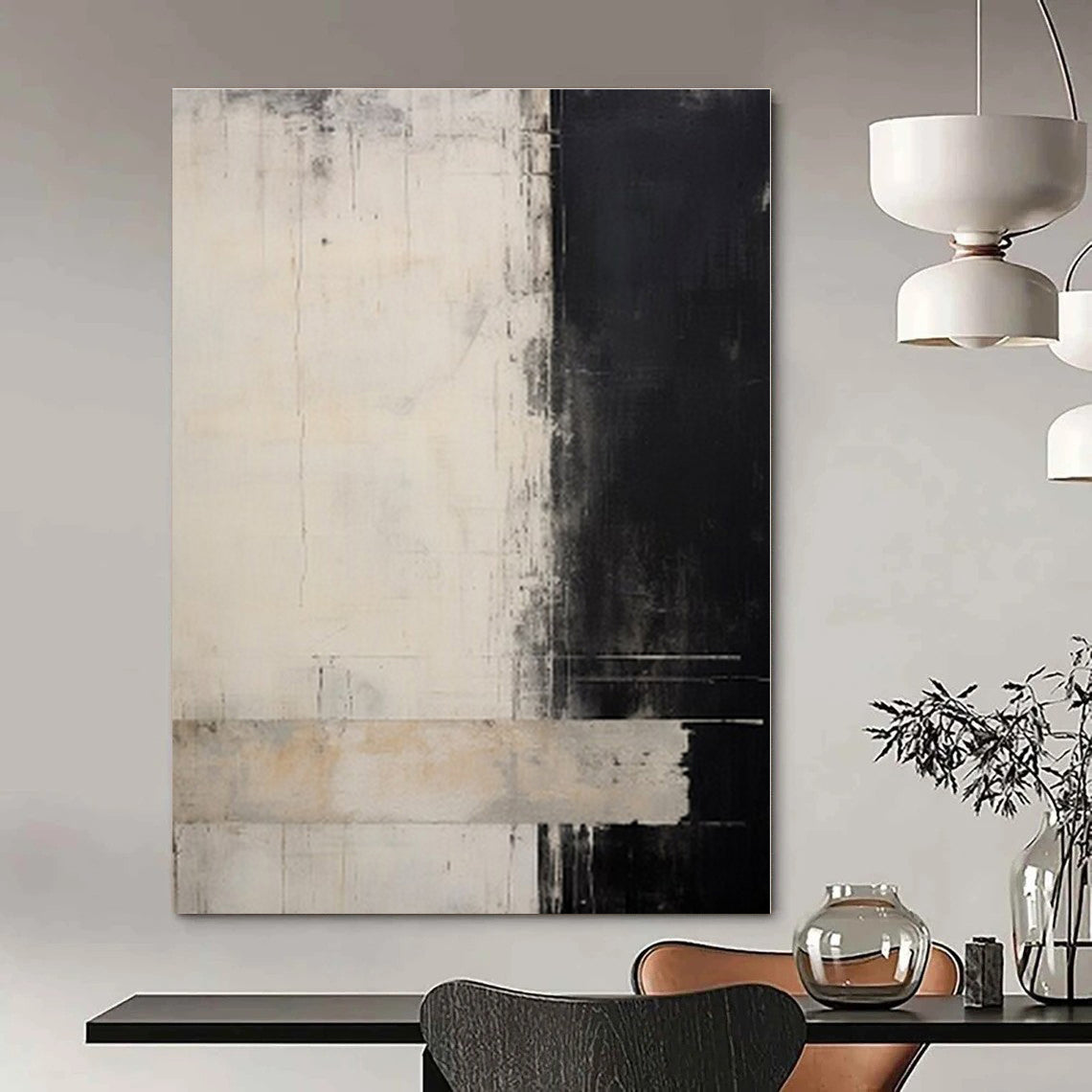 Hand-Painted Personalized Abstract Canvas for Bar & Hotel Lobby