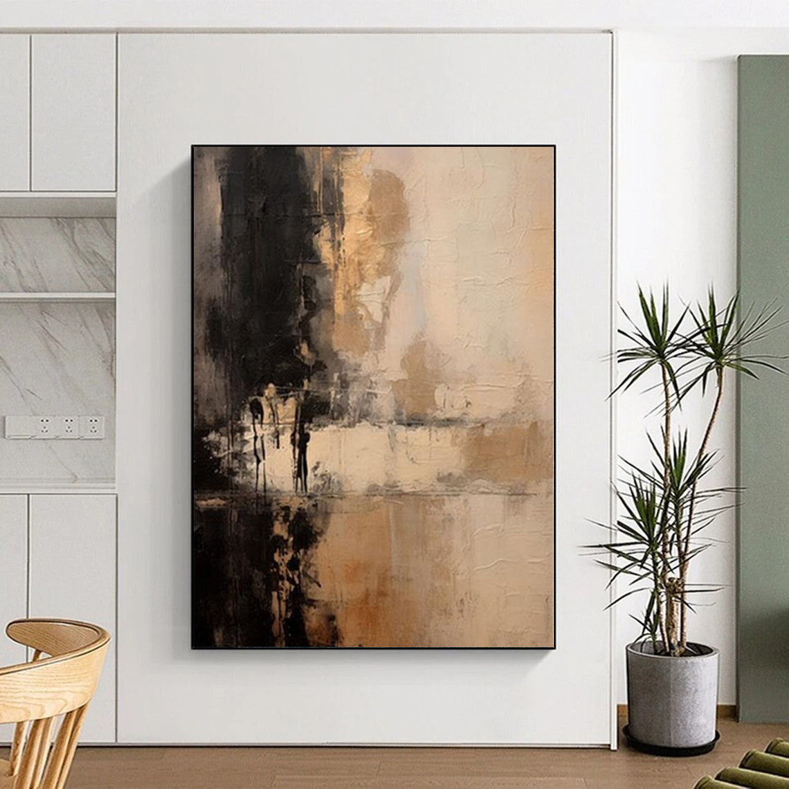 Oversized Custom Abstract Wall Art for Laundry Room Feature Walls