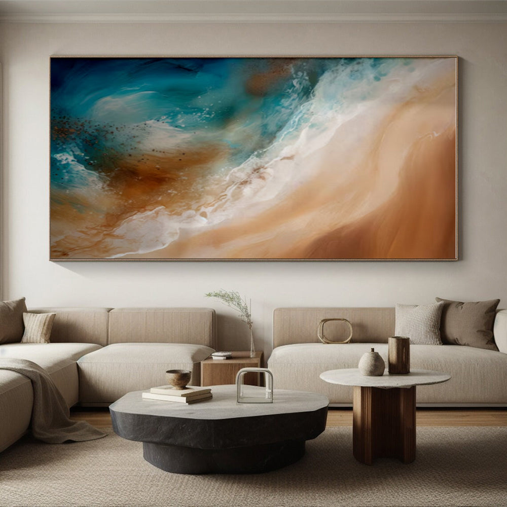 Large-Scale Modern Abstract Canvas for Walk-in Closet Stylish Organization