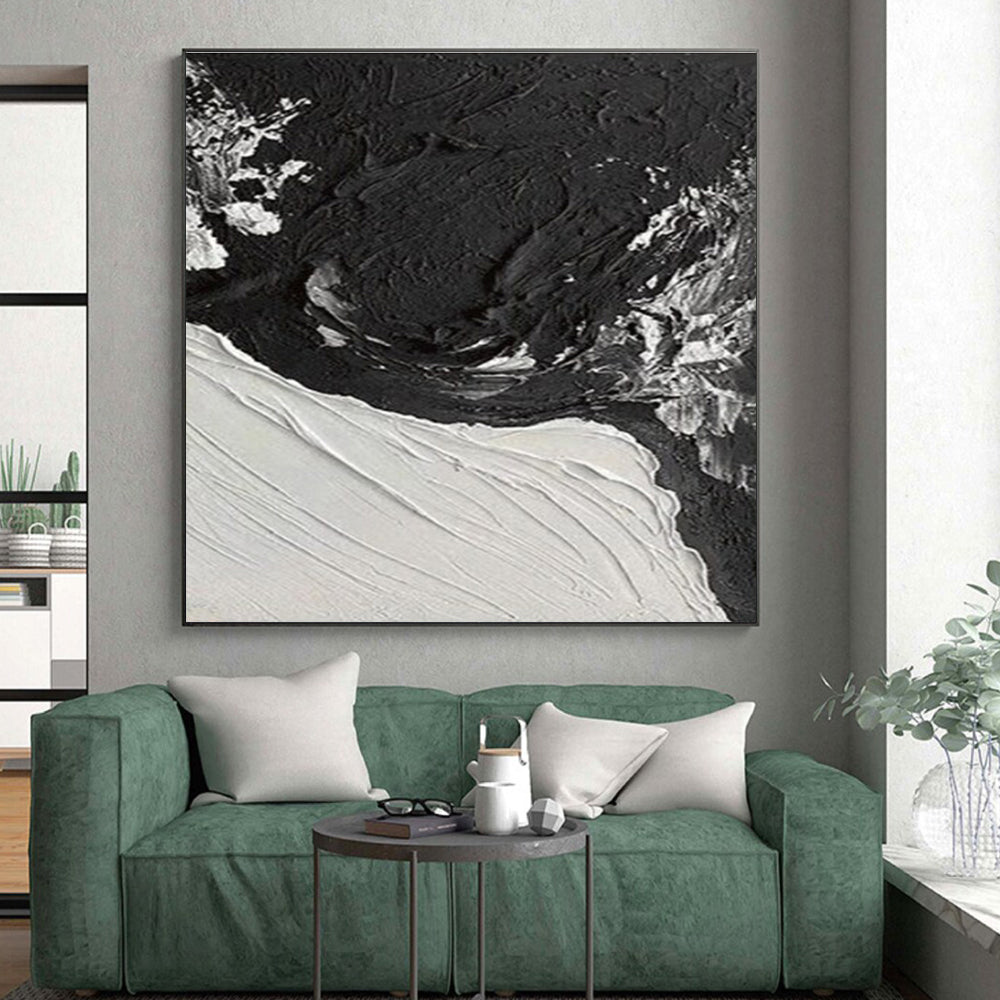 Large-Scale Modern Abstract Canvas for Contemporary Walk-in Closet Display Wall