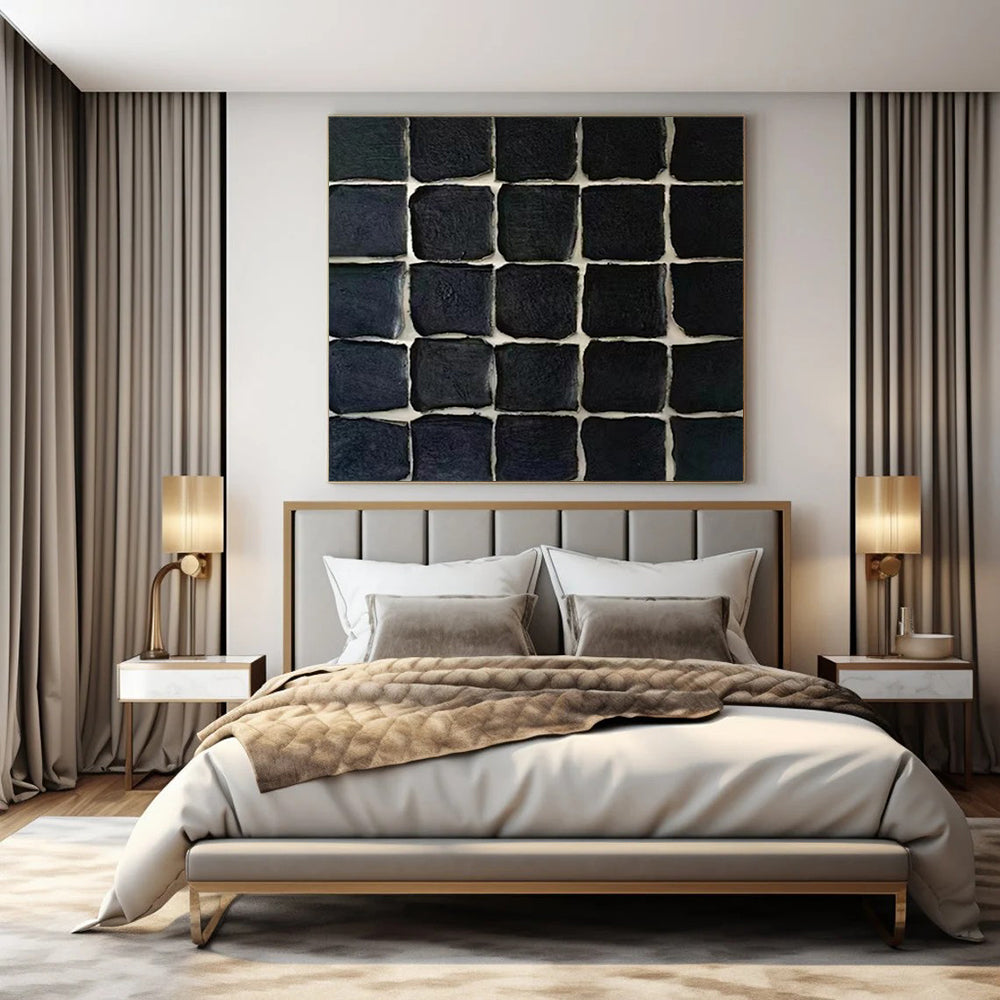 Oversized Hand-Painted Modern Abstract Painting for Family Home Teen Bedrooms