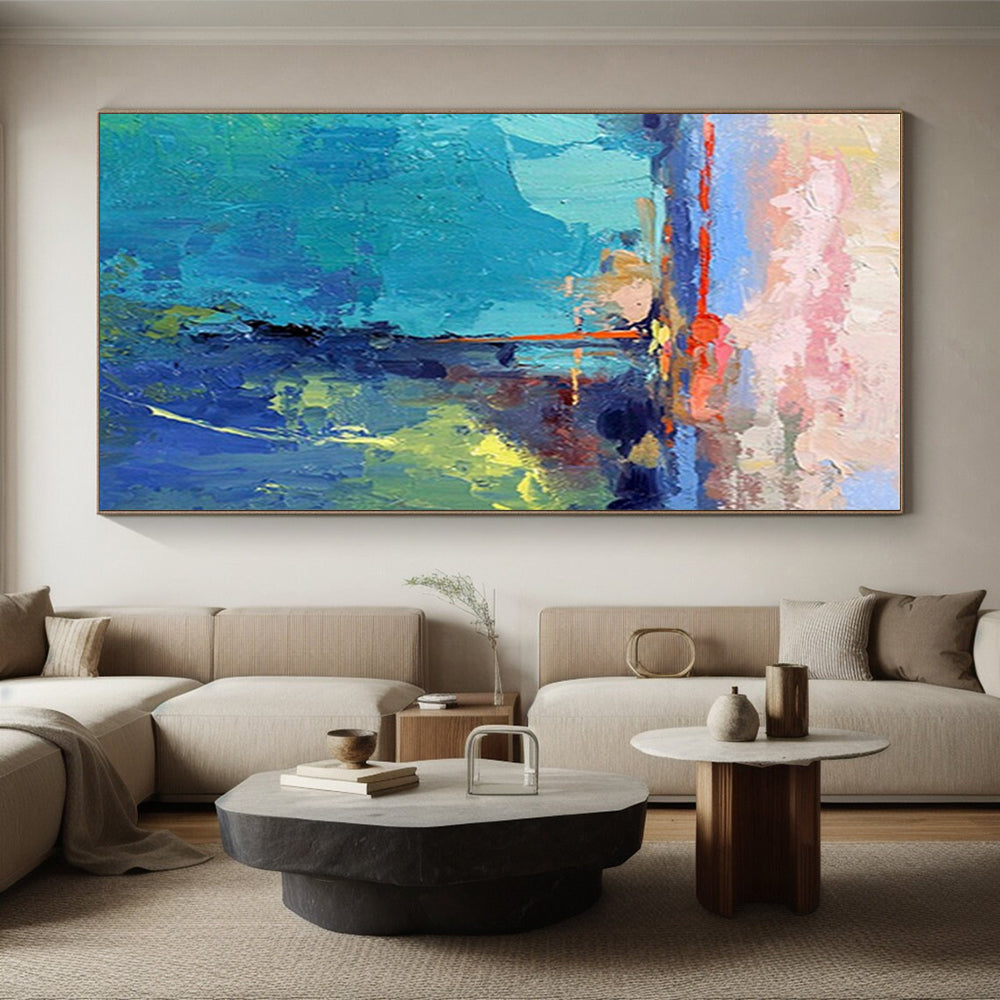 Vast Custom Abstract Art for Home Wine Cellar Tasting Counter Wall