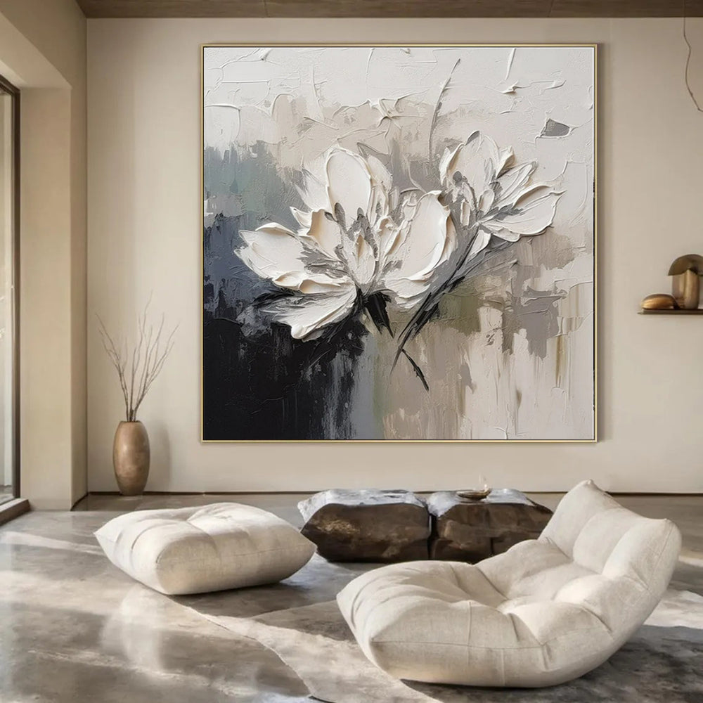 Custom Hand-Painted Abstract Mural for Living Room and Entryway