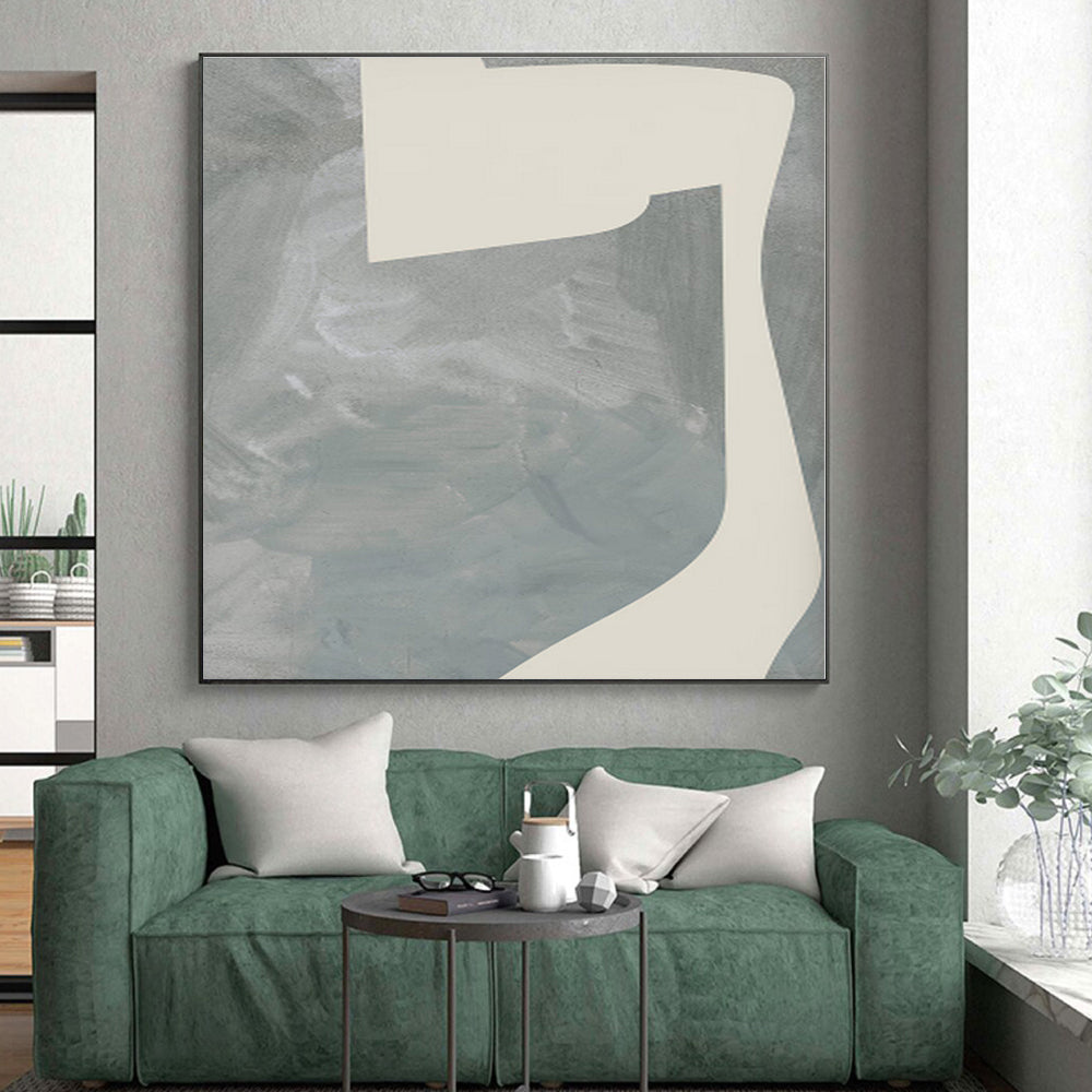 Enormous Hand-Painted Abstract Art for Home Gym Equipment Wall