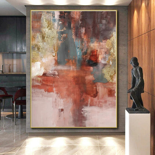 Made-to-Order Large Hand-Painted Abstract Painting for Hallway Passage Wall LargeART0583