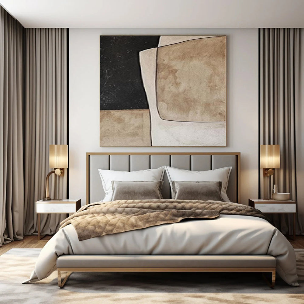Super-Sized Hand-Painted Modern Abstract Wall Decor for Family Home Music Studios