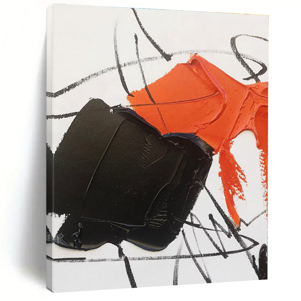 Custom Large Hand-Painted Abstract Canvas for Kids’ Playroom Activity Wall