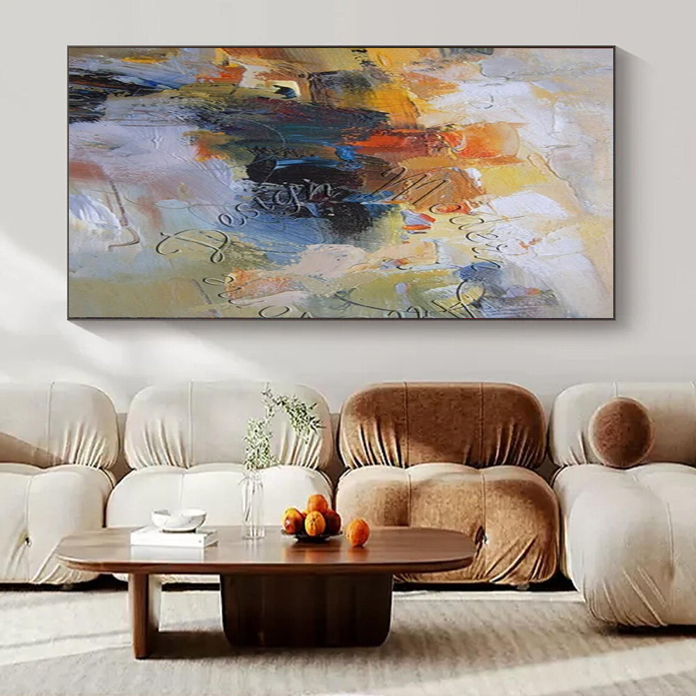Giant Contemporary Abstract Painting for Wine Tasting Room Interiors