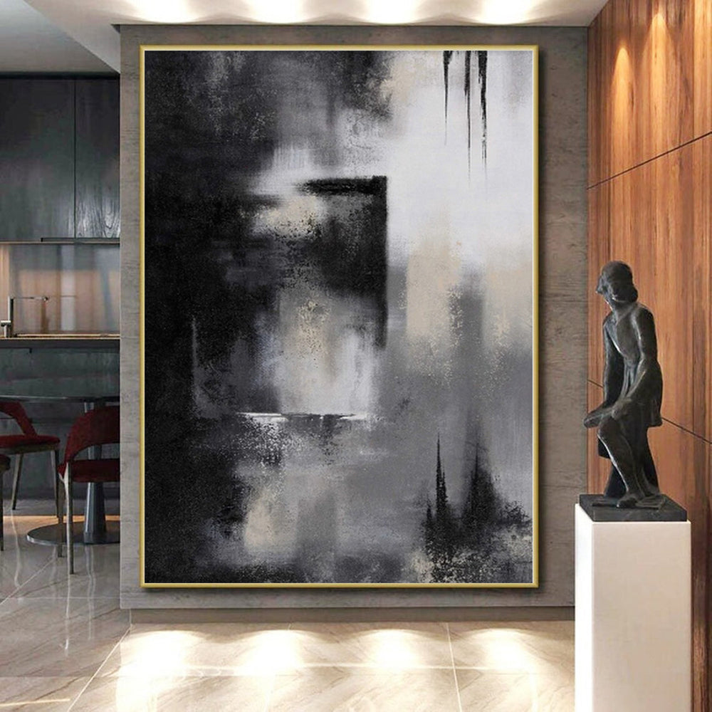 Custom Extra Large Abstract Weave Art - Hand-Painted Acrylic for Textile Design Studios
