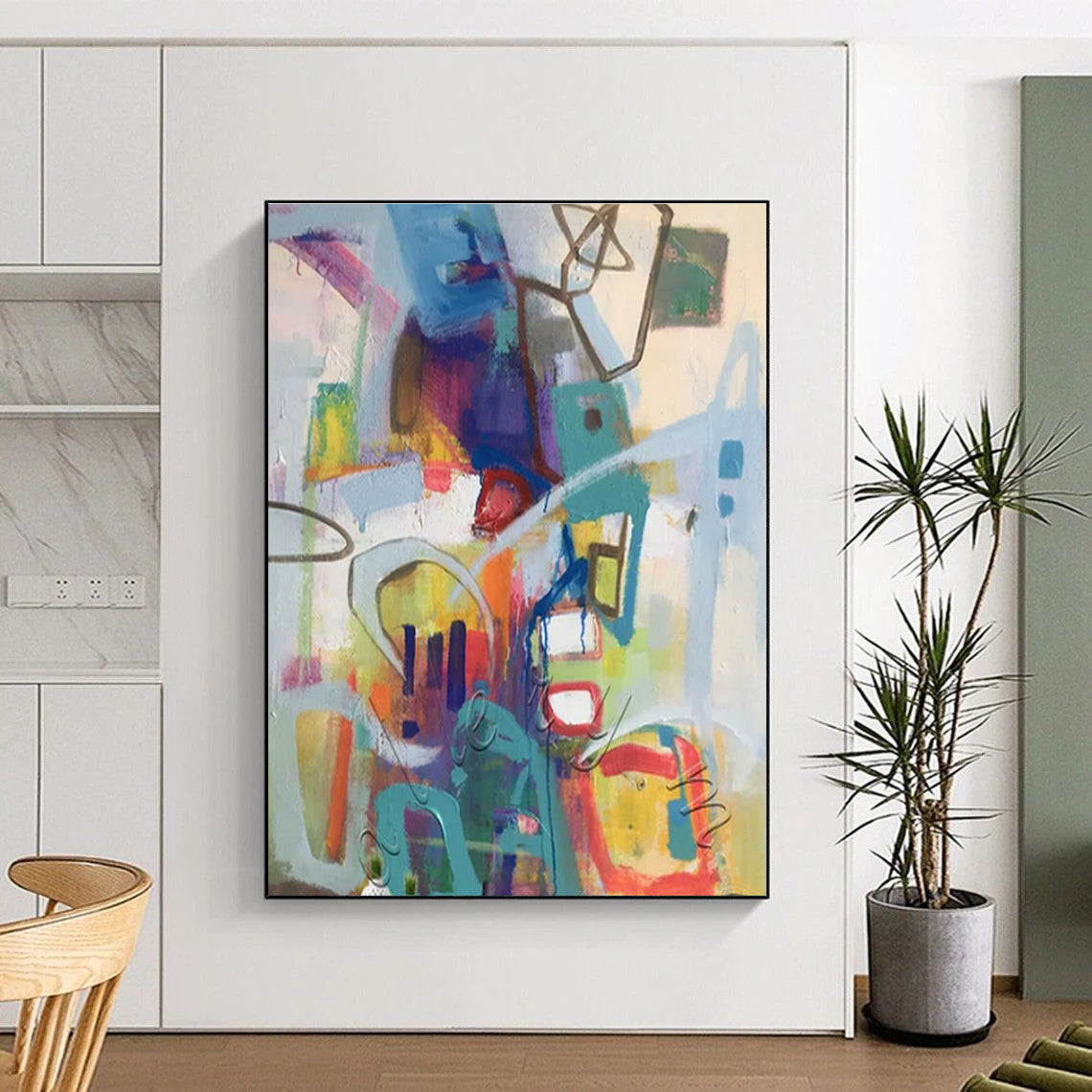 Gigantic Modern Abstract Art for Senior Living Community Common Areas