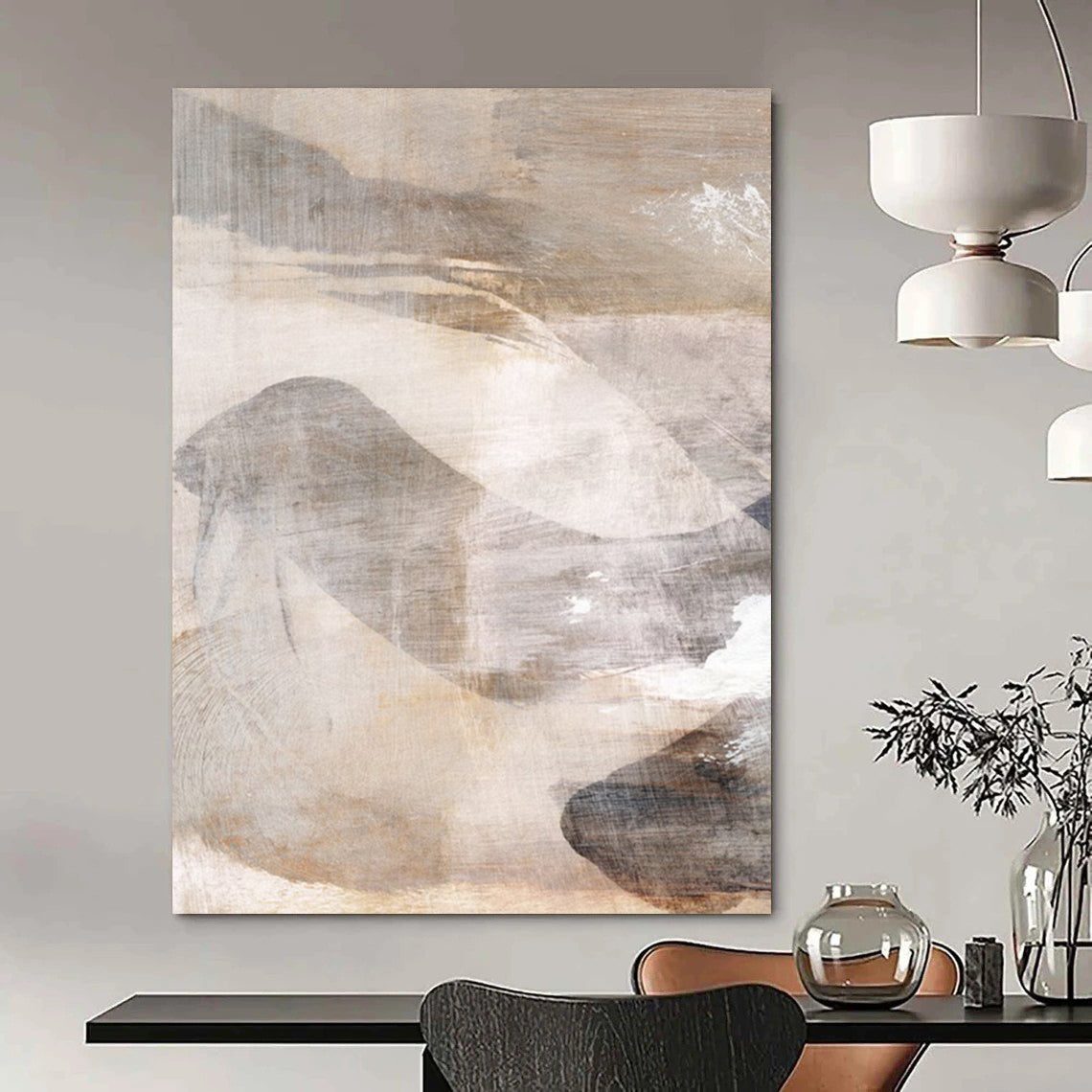Hand-Painted Big Custom Abstract Art: Textures to Elevate Your Decor DTP210