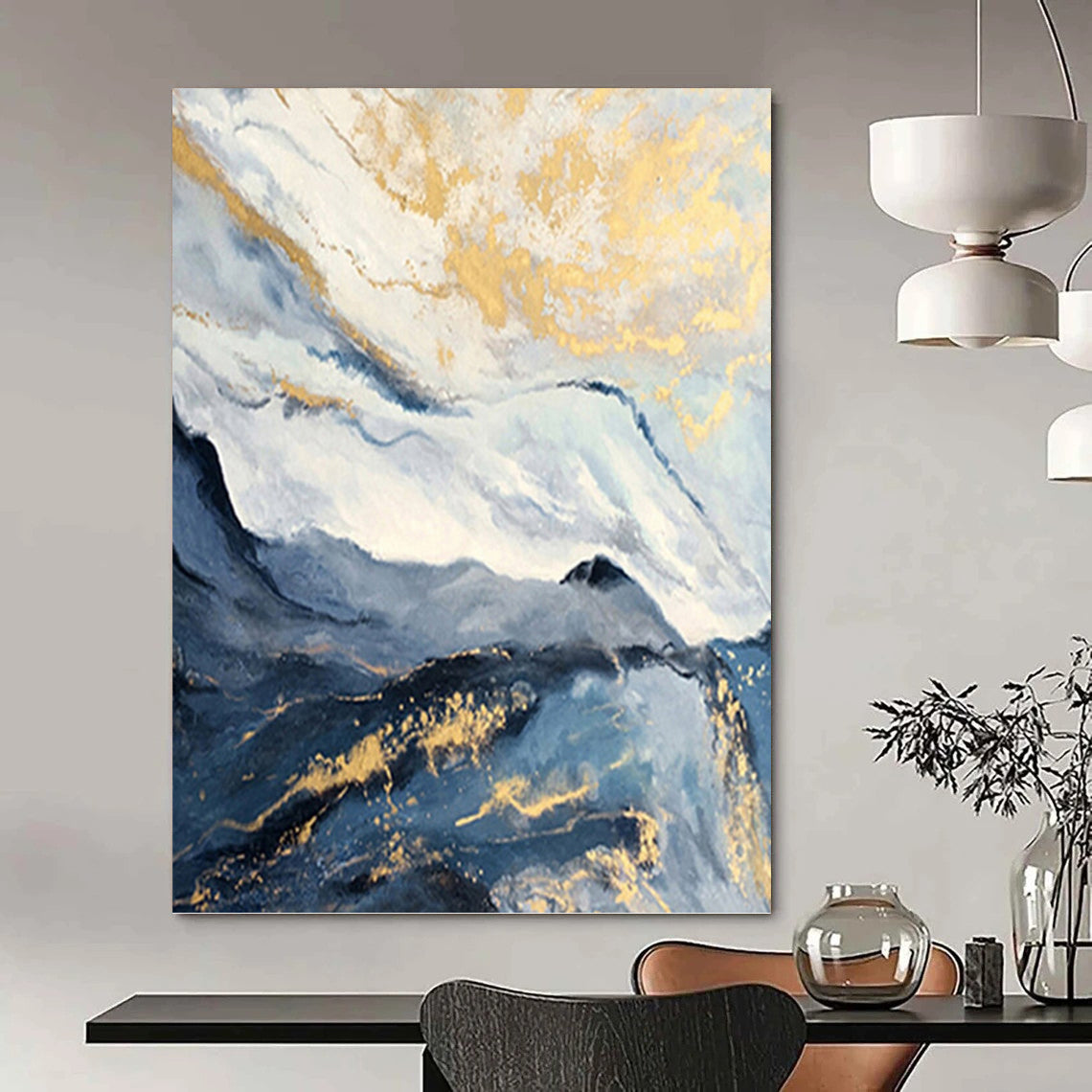 Subtly Textured Abstract Canvas for Bedroom & Dining Room DKH0930