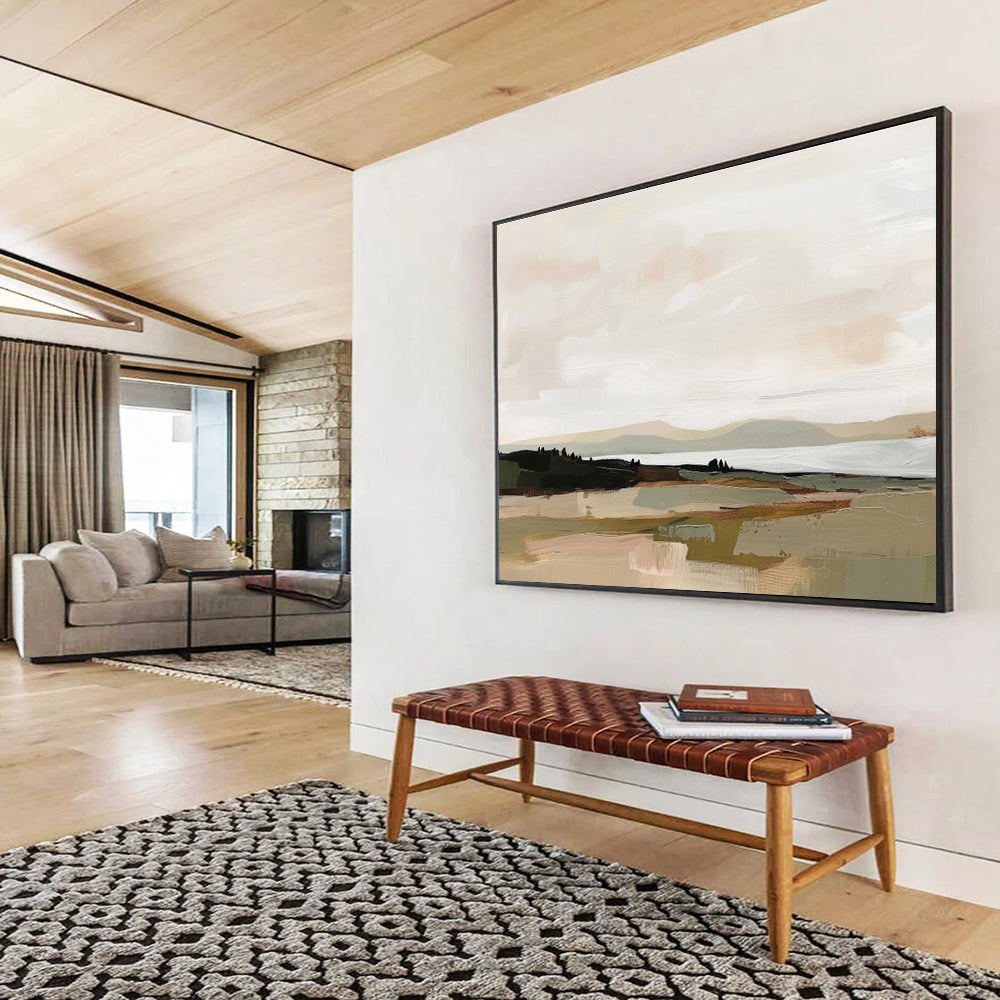 “Dynamic Horizons” Giant Abstract Artwork for Living Room & Dining Room DKH242