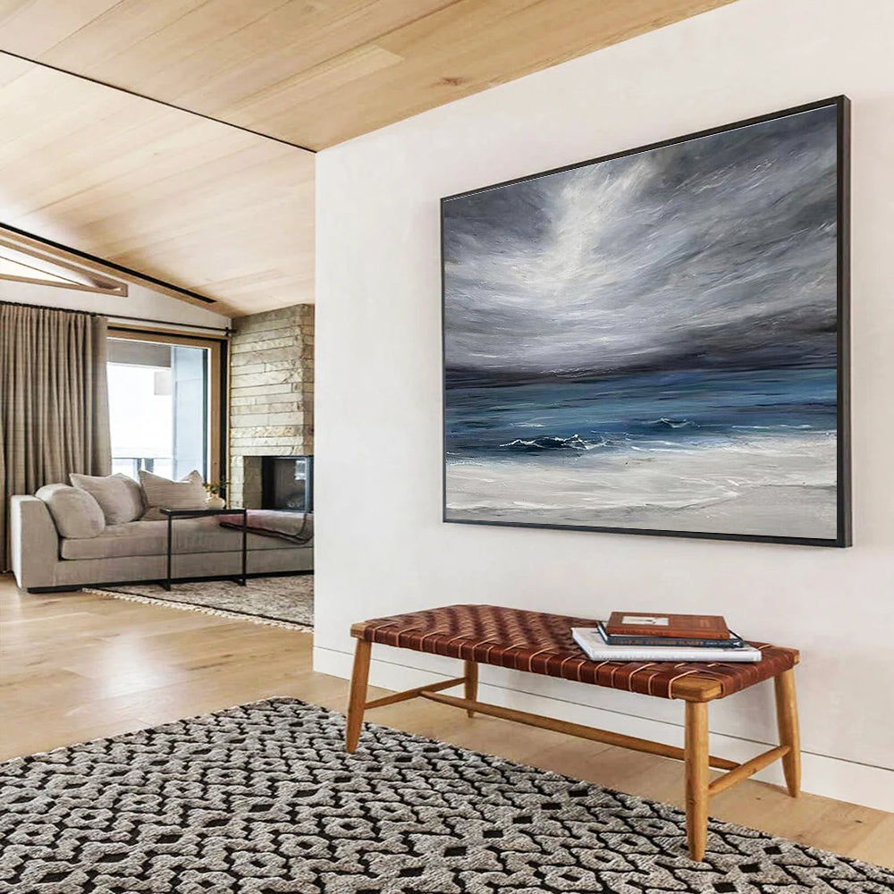 “Mystic Tides” Massive Abstract Mural for Bar & Entryway DKH215