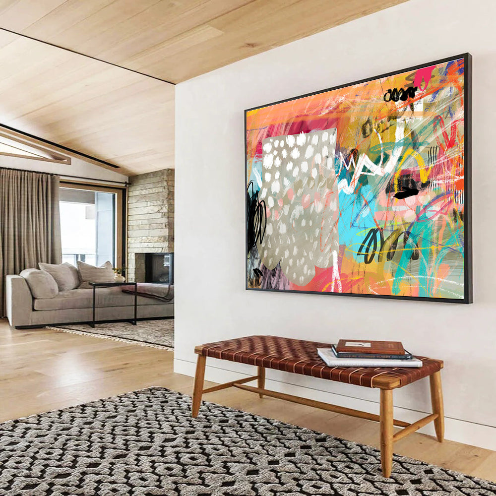 Custom Abstract Mural for Bar & Entryway DKH078