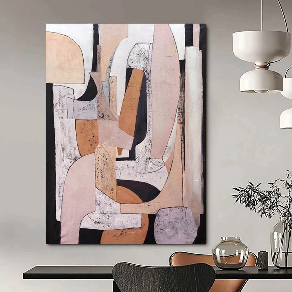 Handmade Large Abstract Paintings: Textured Wonders for Hallway & Entryway DTP252
