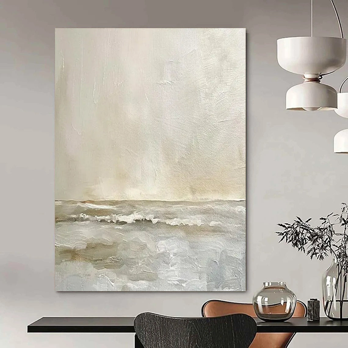 Monumental-Sized Hand-Painted Abstract Art for Office & Bar LargeART2360
