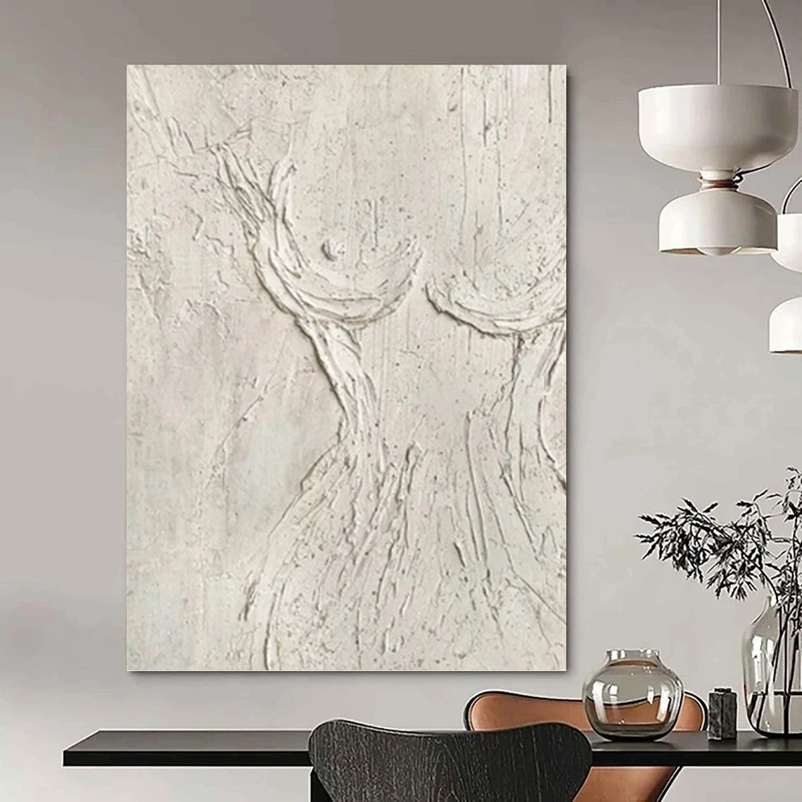 Hand - Painted Custom Textured Abstract Wall Art for Office & Living Room DKH0989