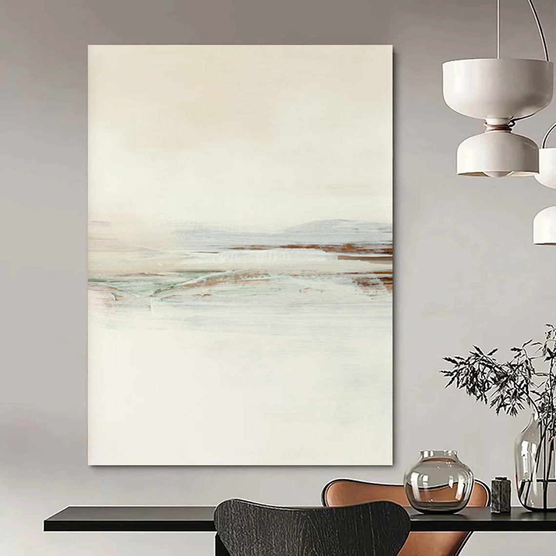 Large Custom Abstract Art: Hand-Painted Textures for Bar & Hotel DTP224