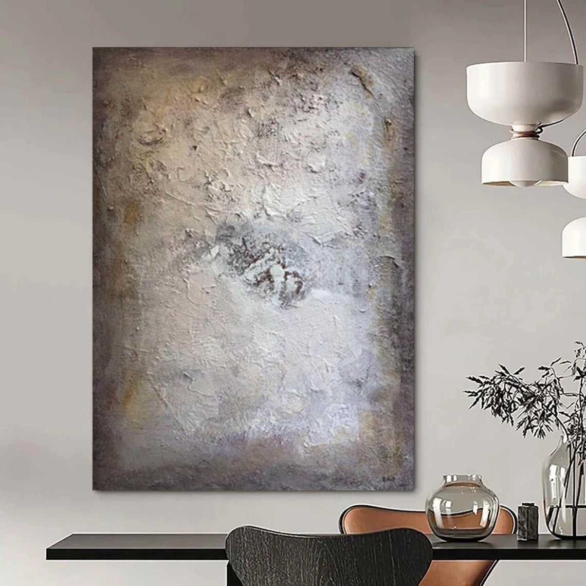Handmade Large Abstract Creations: Textured Details for Bedroom & Living Room DTP258