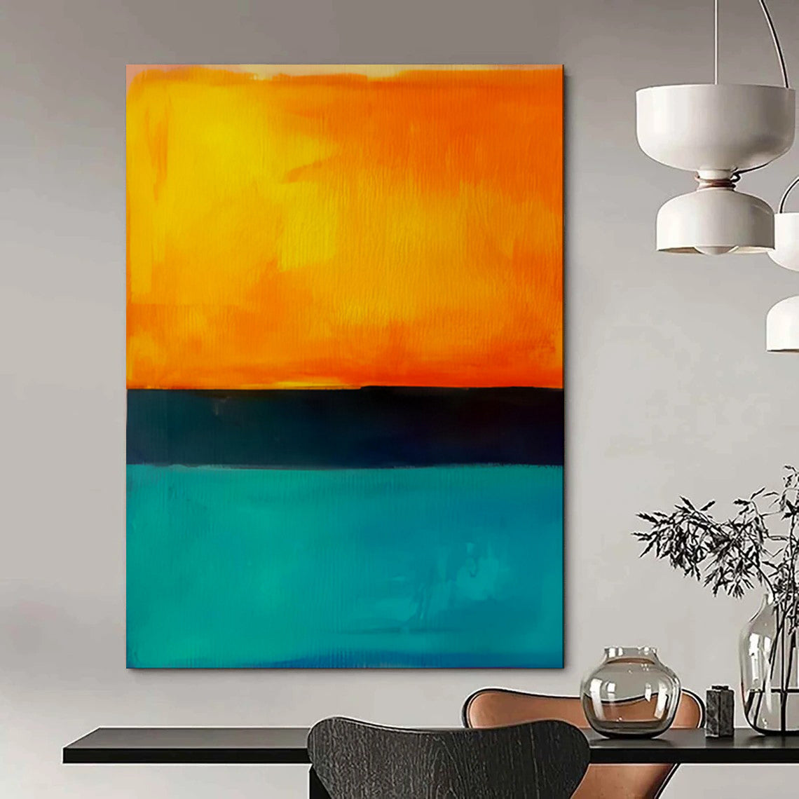 Luminous & Exuberant Hand-Painted Bespoke Abstract Painting for Bar & Hotel LargeART1949