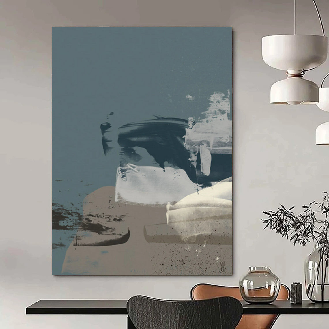 Large Custom Abstract Artworks: Hand-Painted Textures for Living Room & Hallway DTP242