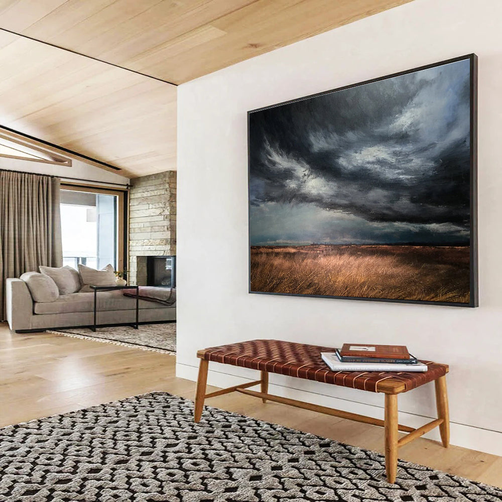 Hand - Painted Textured Large Abstract Creation for Charming Interiors DKH772