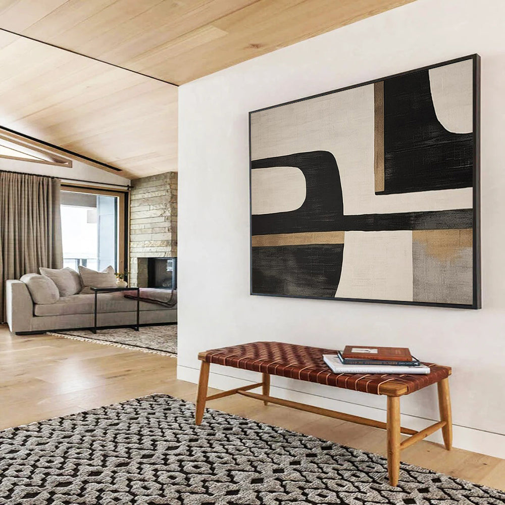 Lively Giant Abstract Mural for Office & Living Room LargeART1734