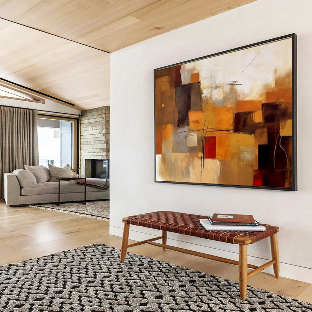 Massive-Sized Hand-Painted Abstract Wall Art for Office & Entryway LargeART1505