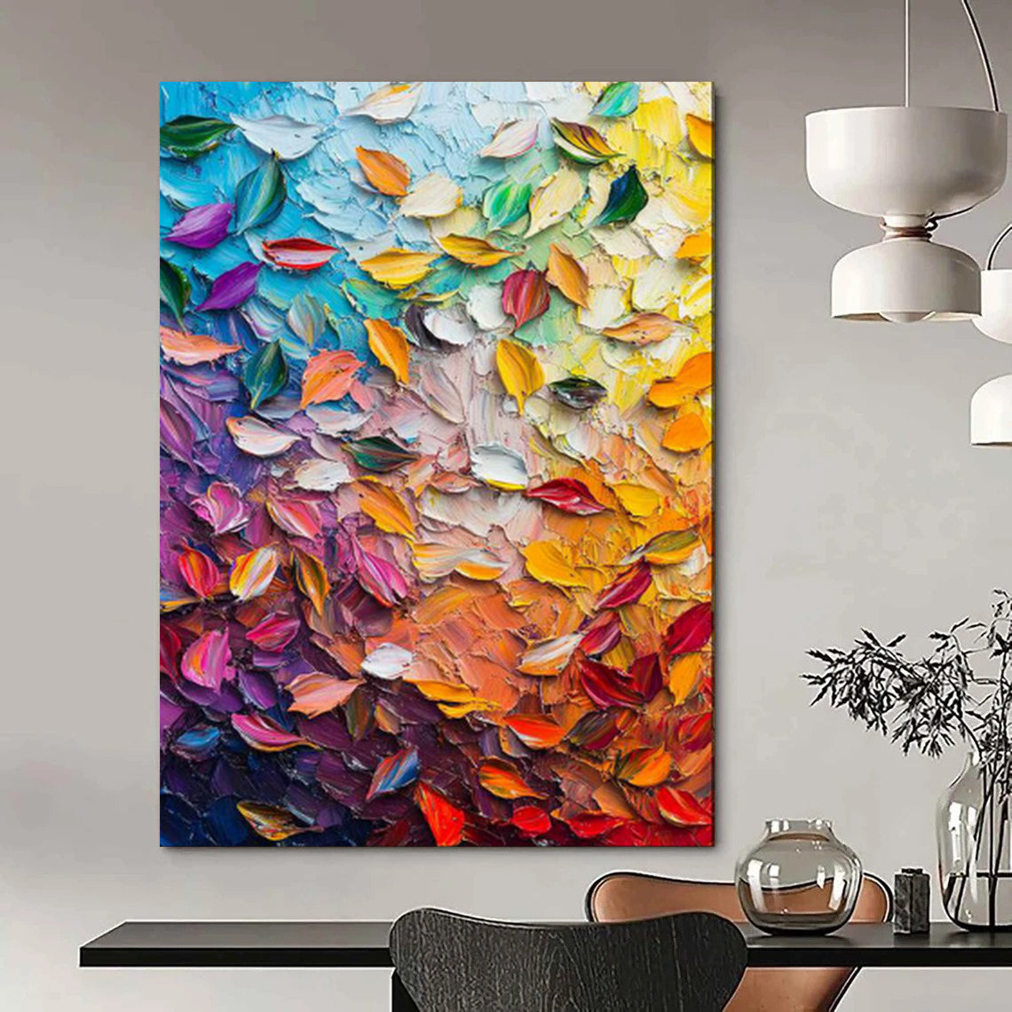 Organic Textured Abstract Wall Art for Dining Room & Conservatory LargeART2071