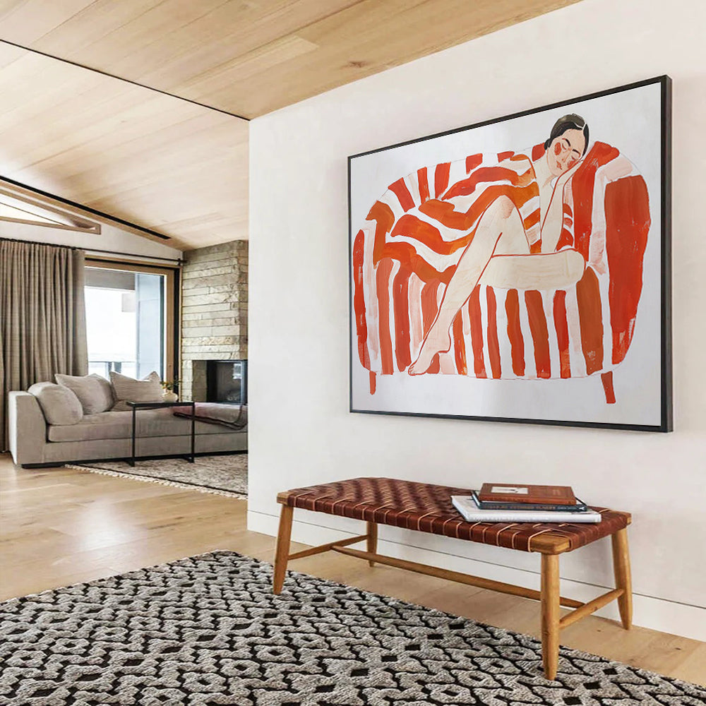 “Enchanted Echoes” Grand Abstract Mural for Hallway & Bedroom DKH226