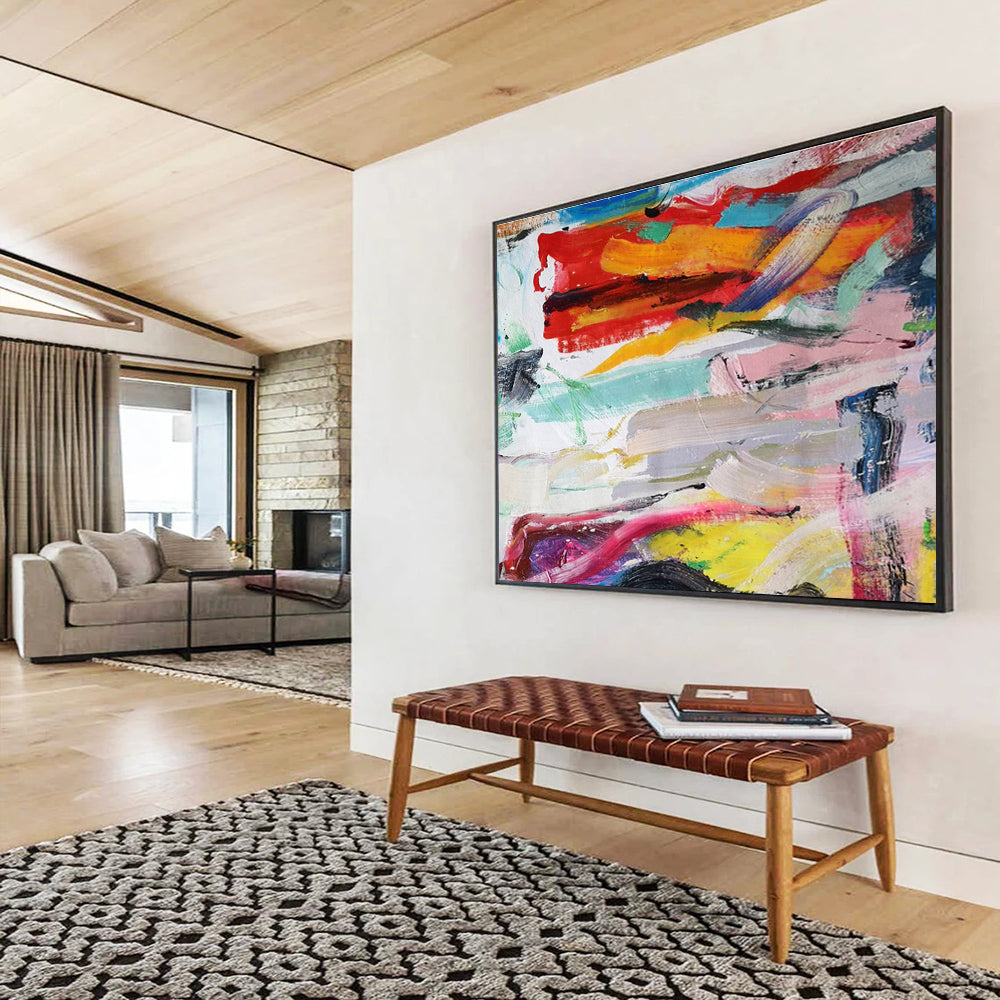 “Vibrant Reflections” Vast Abstract Wall Art for Bar & Living Room DKH305