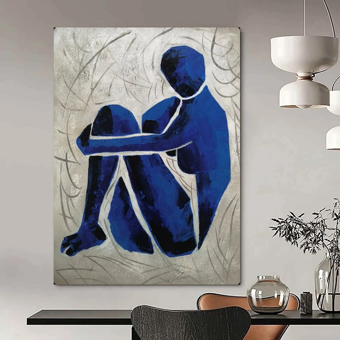 Handmade Textured Abstract Canvas for Office & Dining Room LargeART2166