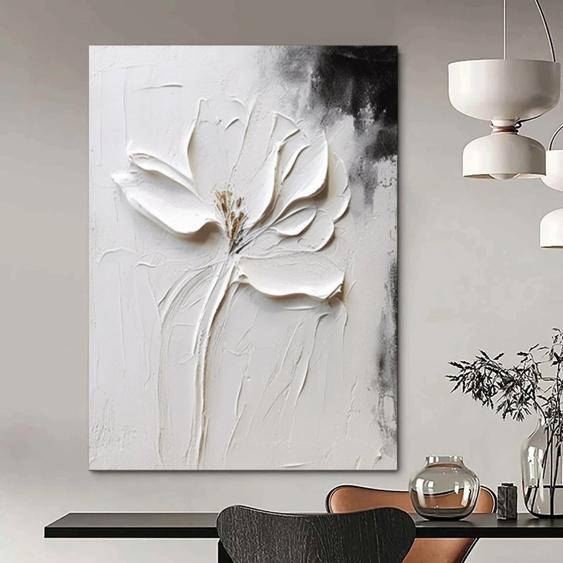 Large-Scale Textured Abstract Wall Art for Kitchen & Dining Nook LargeART2106