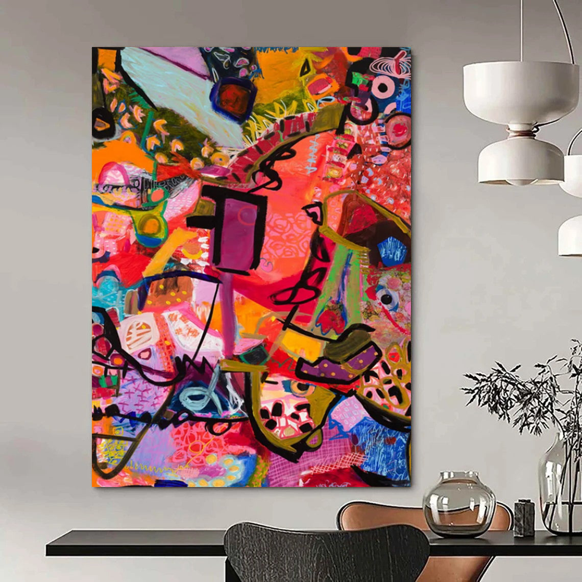 Handmade Big-Scale Abstract Art: Textured Details for Hotel & Entryway DTP295