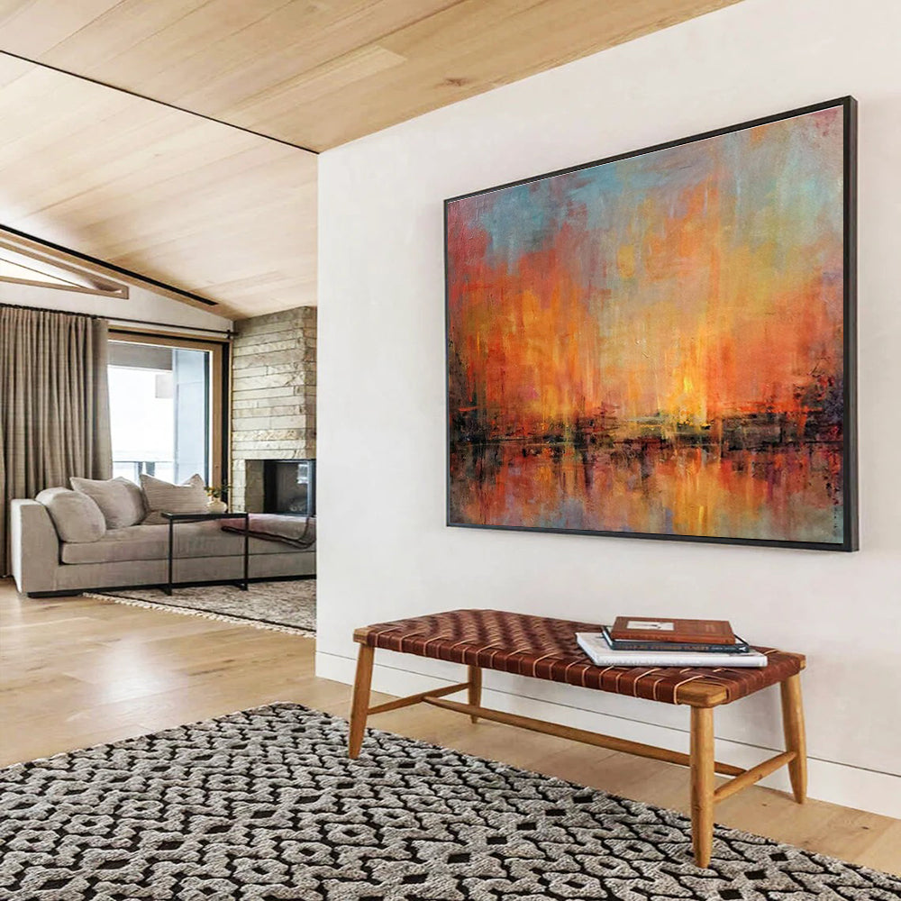 Oversized Abstract Canvas for Living Room & Bar DKH386