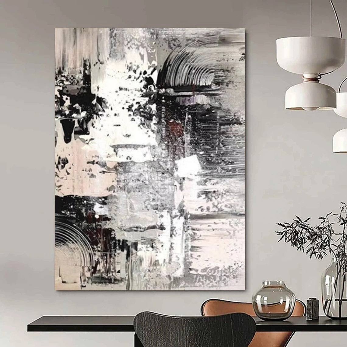 Big-Size Custom Textured Abstract Paintings for Office & Hallway DTP392