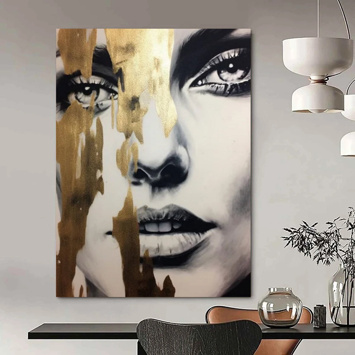 Vast Hand-Painted Abstract Wall Installations for Office & Loft LargeART2192