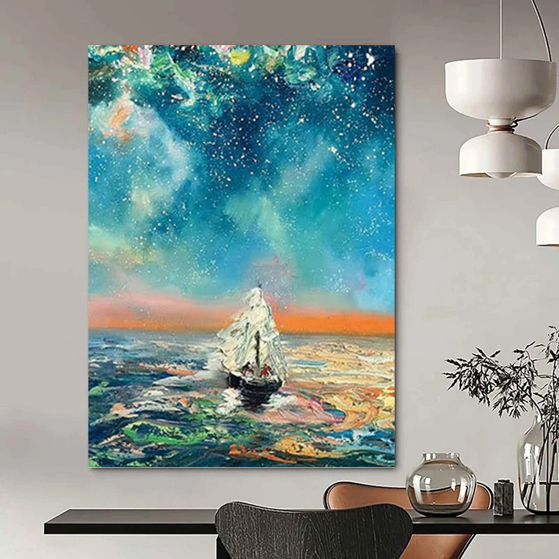 Oversized Custom - Rendered Textured Canvas Abstract for Living Room & Office DKH1049