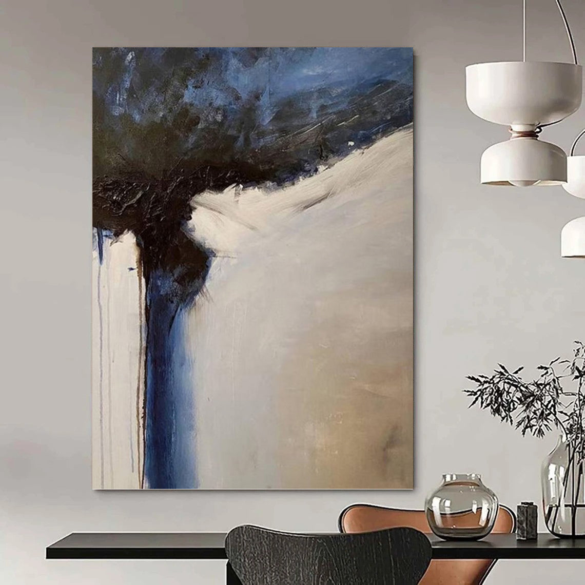 Mammoth - Scaled Hand - Painted Custom Abstract Canvas (with Three - Dimensional Textures), Beautifying Living Room and Entryway DKH1499