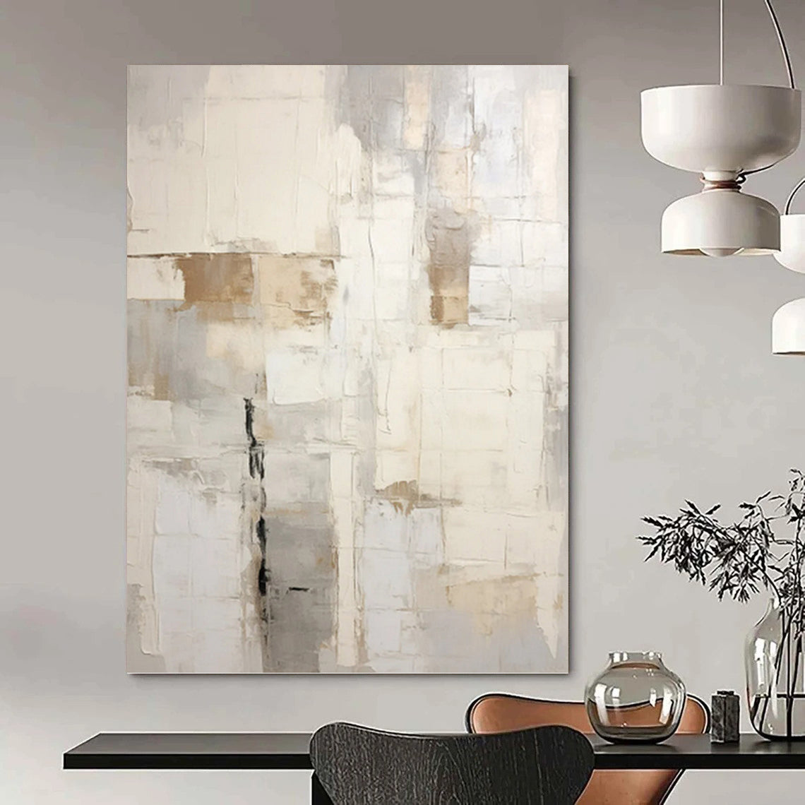 Excitingly Massive Hand - Painted Textured Abstract Canvas for Game Room & Entertainment Area DKH1255