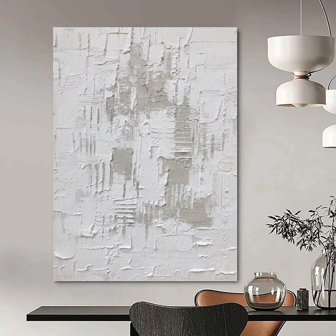 Exquisite Hand - Painted Textured Abstract on Canvas for Bedroom & Hallway DKH1063