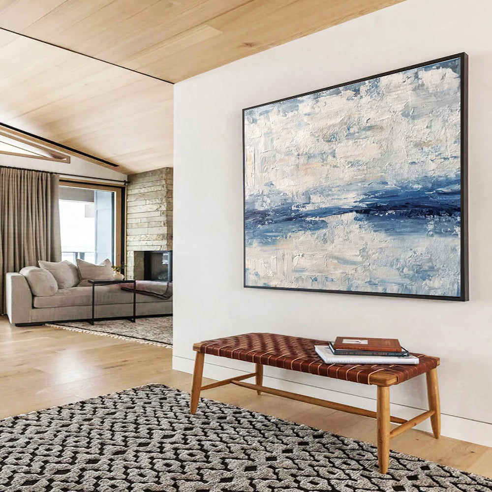 Monumental Original Hand - Applied Textured Abstract Canvas for Statement Walls DKH791