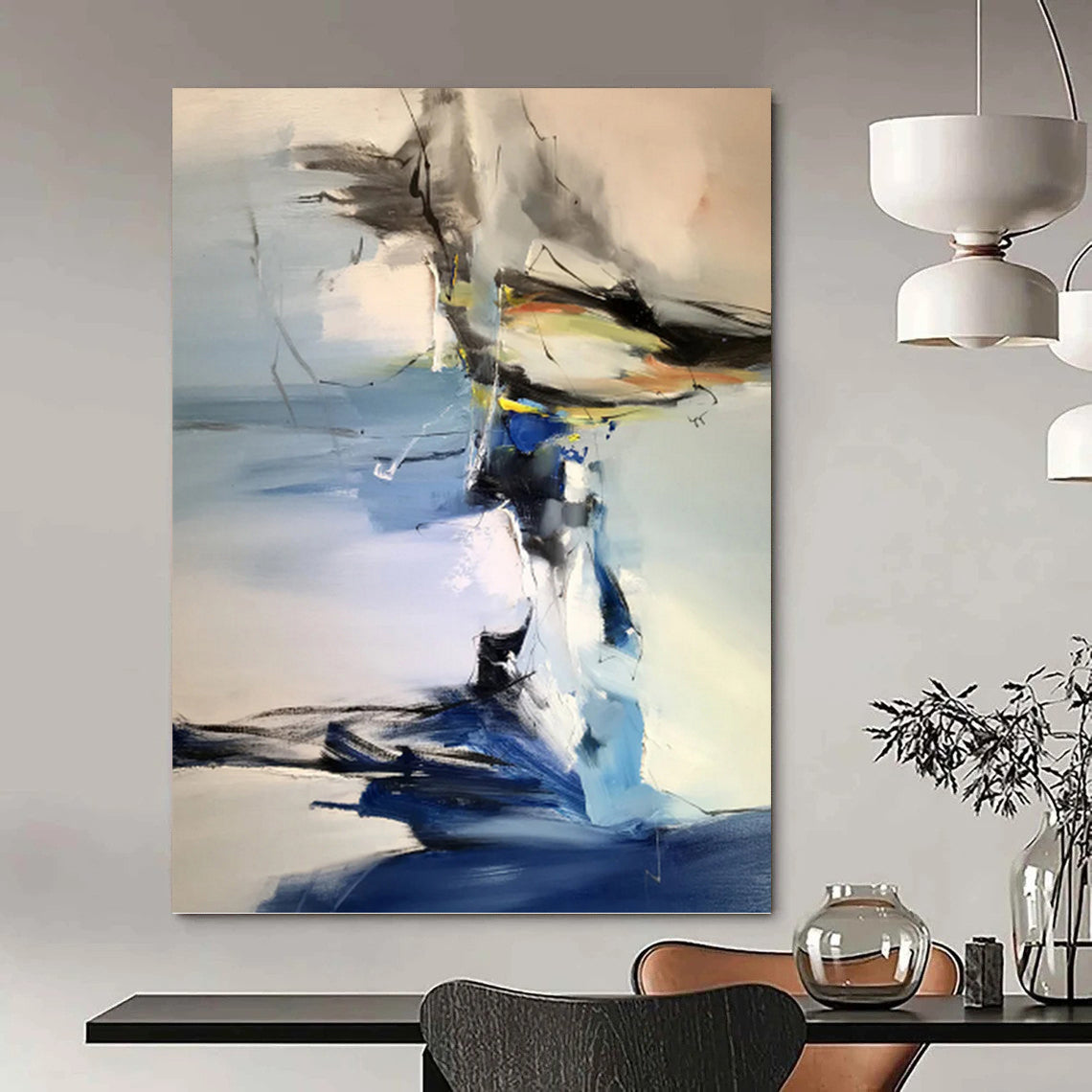 Cozy Hand - Painted Textured Abstract for Bedroom & Living Room DKH1287