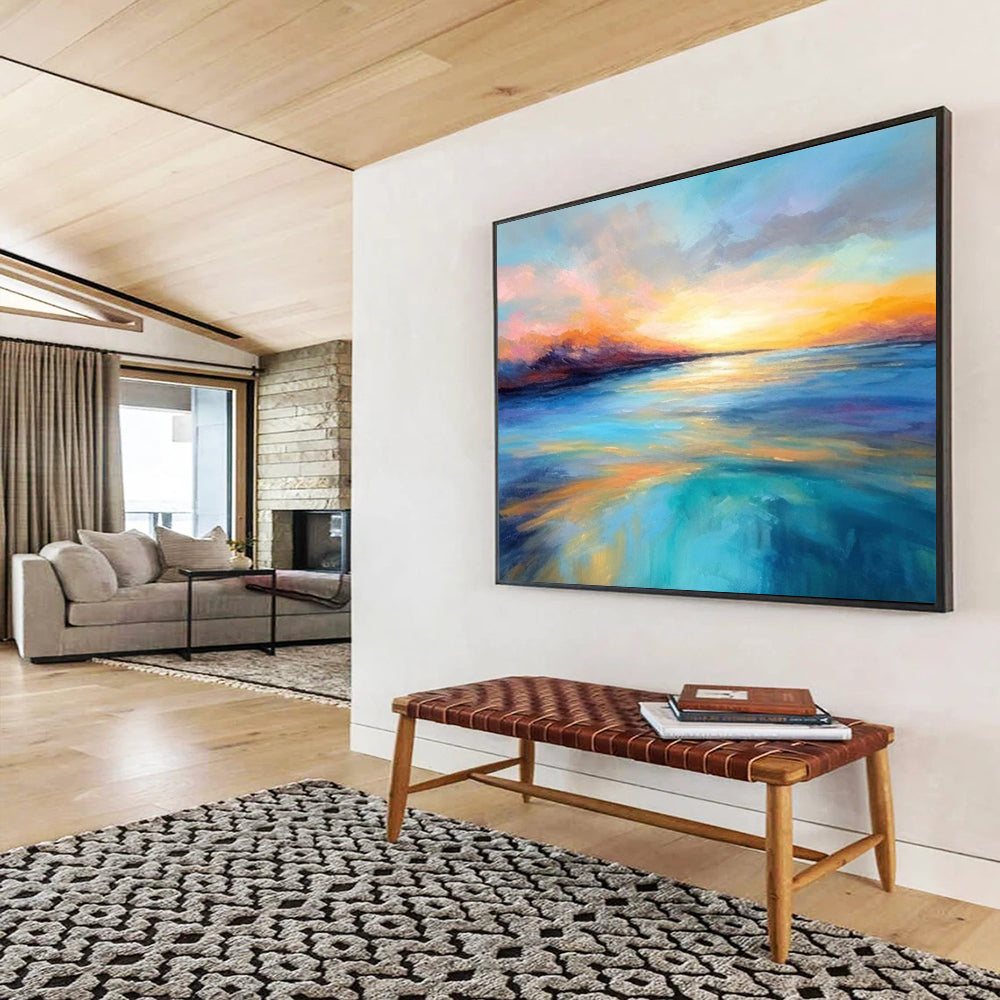 Pastel Sunset Seascape - Dreamy Bedroom Whimsy DLZ069